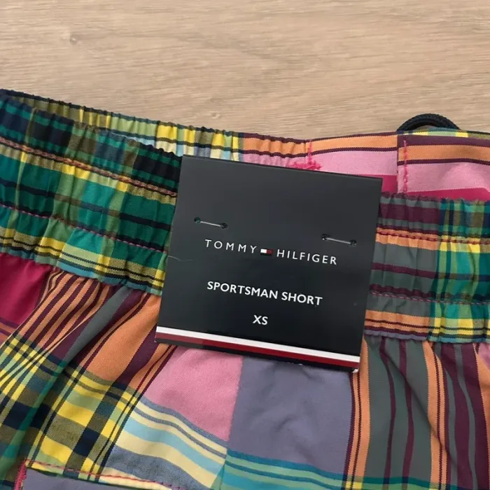 Short de bain Tommy Hilfiger Sportsman - Carreaux Multicolores - Taille XS - NEUF - photo numéro 5