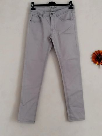 Pantalon jean femme gris