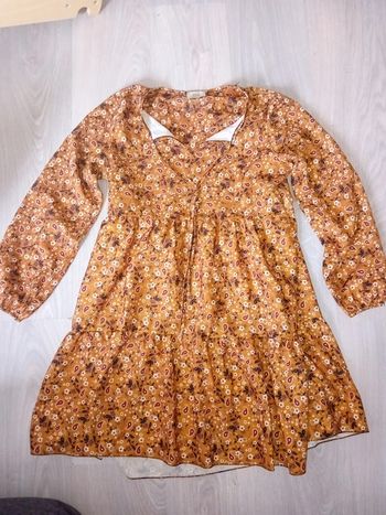 Robe femme jaune moutarde