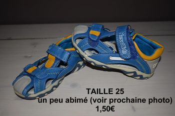 chaussure ouverte taille 25