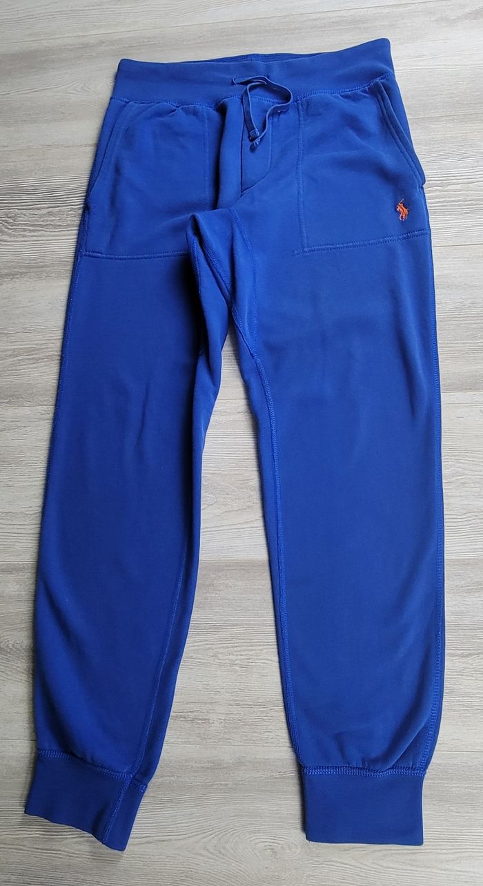 Bas de survêtement Ralph Lauren bleu logo orange – taille S – excellent état - photo numéro 5