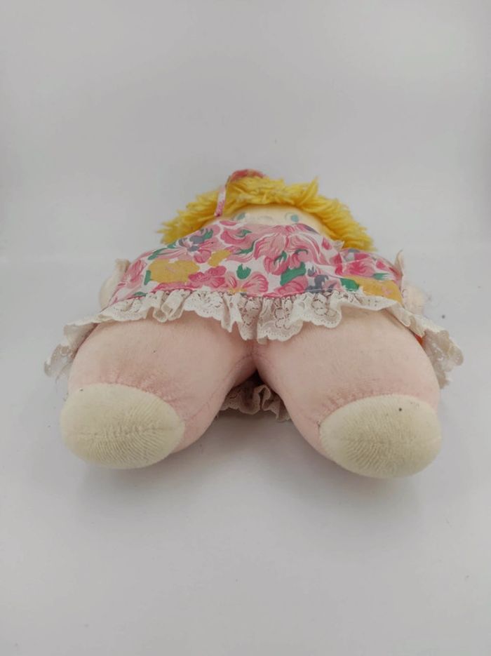 Poupée de chiffon vintage sucre d'orge robe fleurie - photo numéro 4