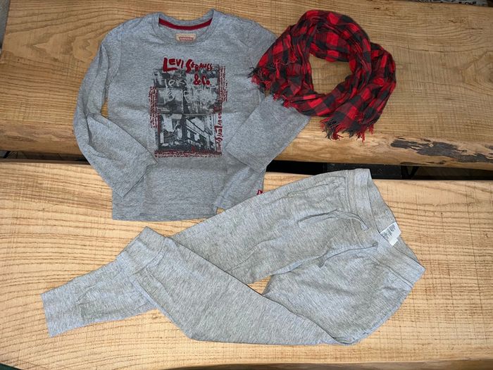 Ensemble H&M levis okaidi 6-7 ans 6 7 t-shirt pantalon legging foulard cheich - photo numéro 4