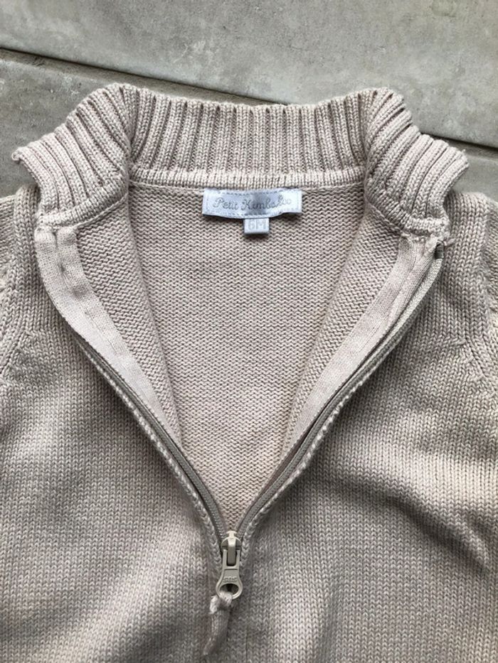 Pull gilet zippé Petit Kimbaloo bébé garçon taille 6 mois - photo numéro 5