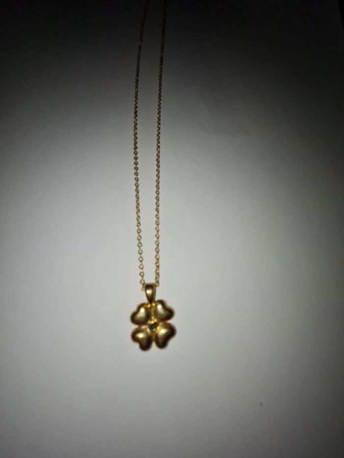 Collier plus pendentif trèfle - photo numéro 2