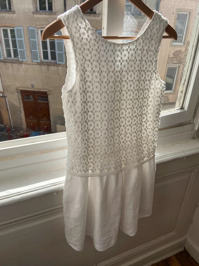 Robe en lin et dentelle blanc cassé Cyrillus 14 ans - photo numéro 13