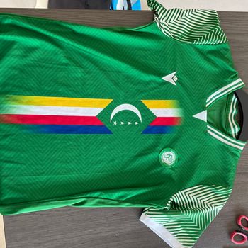 Maillot officiel des Comores – Édition verte (taille S))