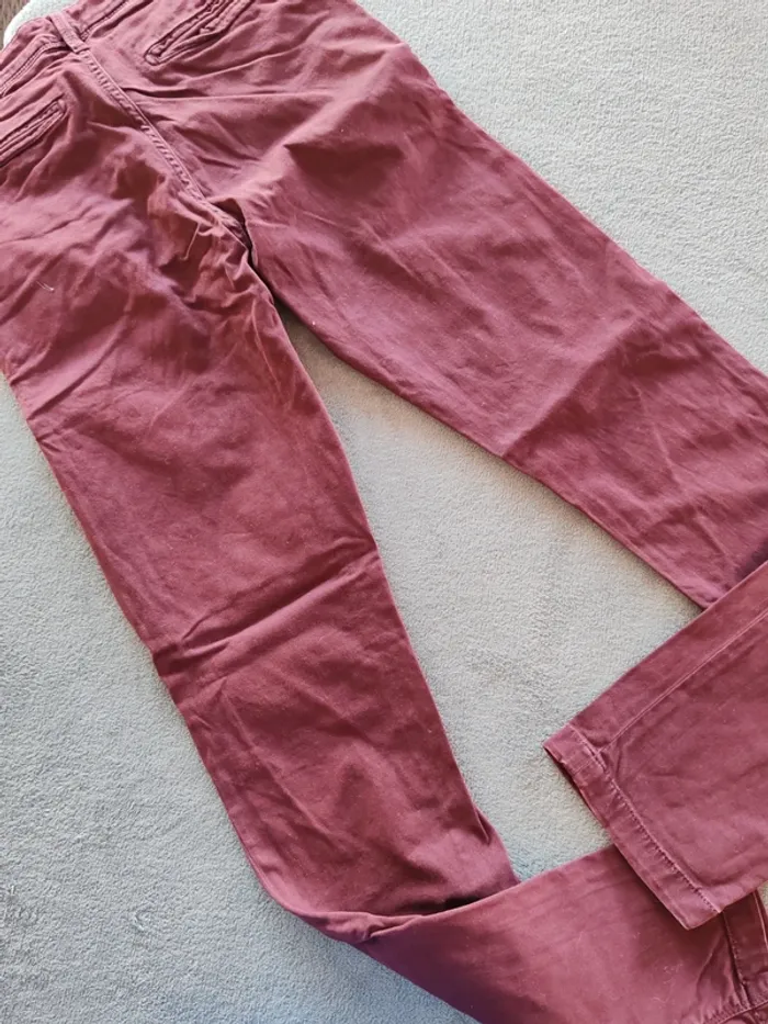 Pantalon slim Lee Cooper bordeaux – Taille 38 (W29 L34) Femme - photo numéro 3
