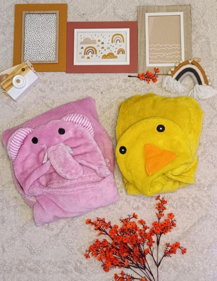 Lot de 2 serviettes/ plaids bébé 🌸
