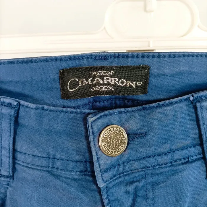 Pantalon slim stretch bleu roi Cimarron taille 36 en coton élasthanne A1487 - photo numéro 4