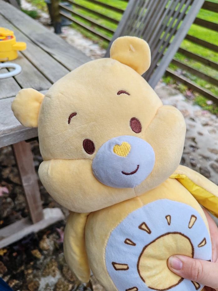 Peluche sensorielle bisounours jaune - photo numéro 3