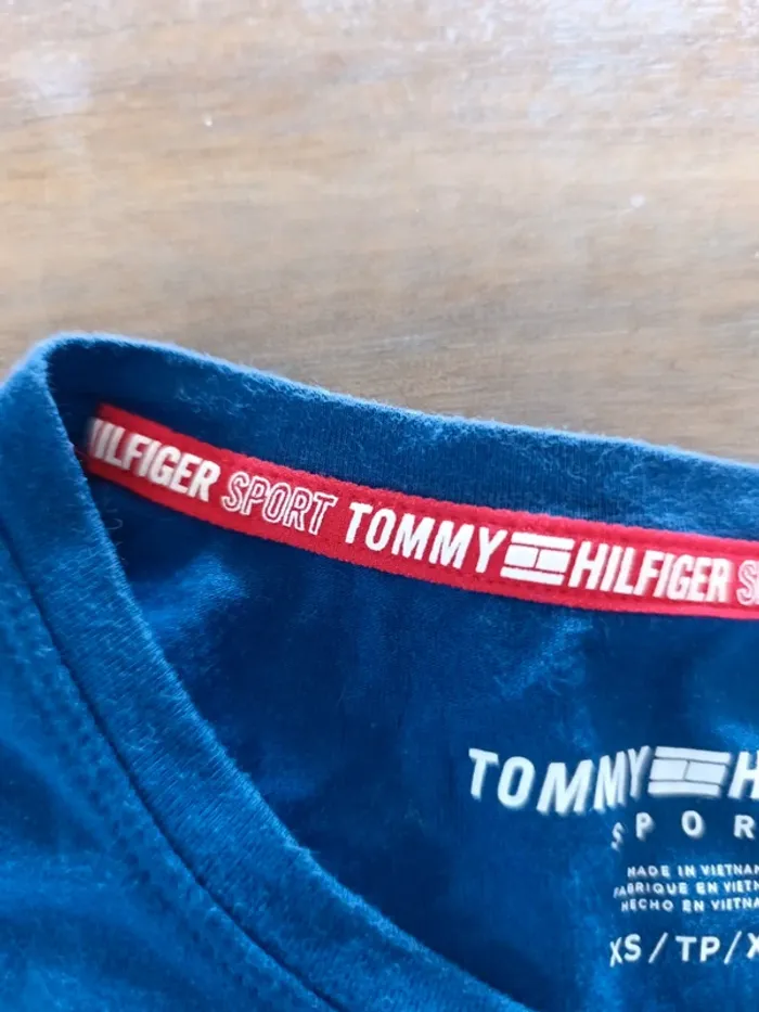 T-shirt femme tommy Hilfiger Sport bleu rose taille XS - photo numéro 4