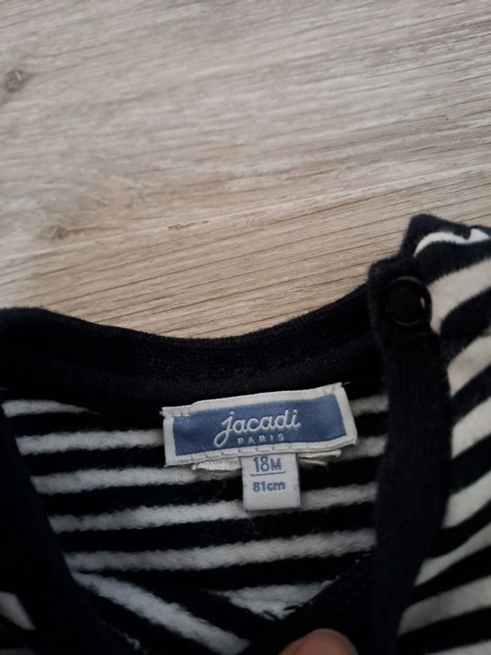 Sweat molleton marinière 18M Jacadi - neuf - photo numéro 2