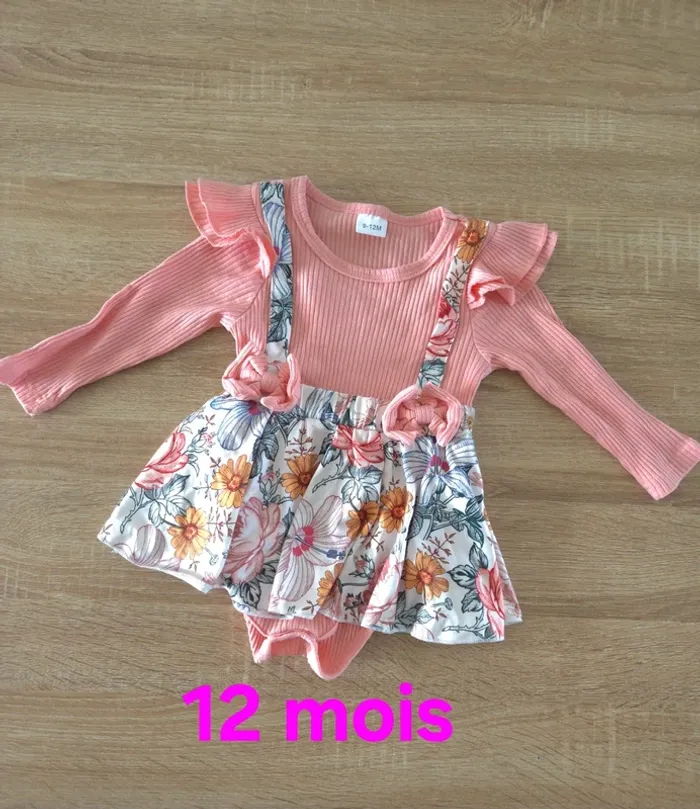 Robe body fleuri 12 mois