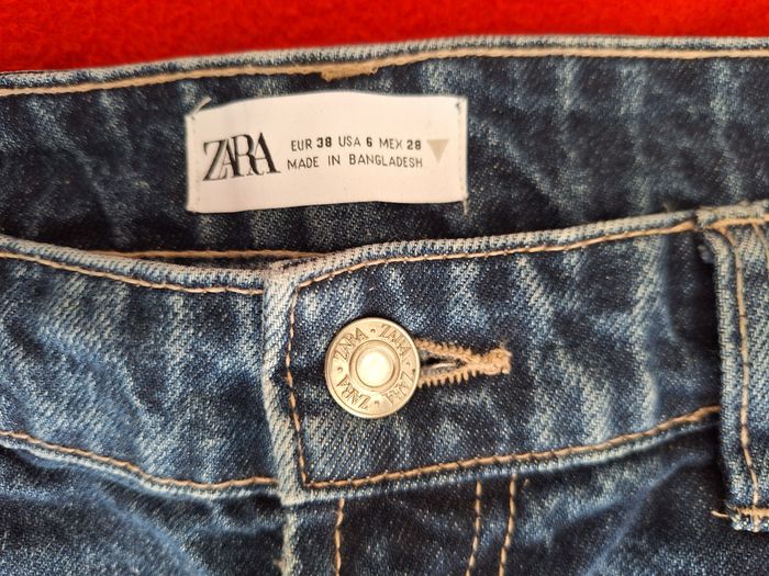 JEANS EVASE BLEU FONCE - TAILLE 38 - ZARA - photo numéro 2