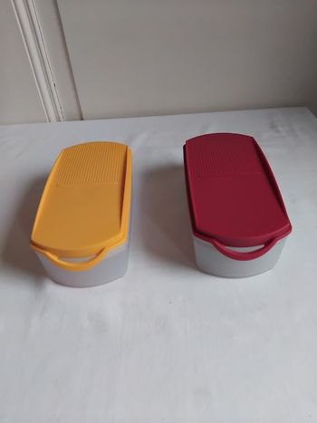 TUPPERWARE - 2 Boîtes (Modulaire Pop, capacité 350 ml) Etat neuf