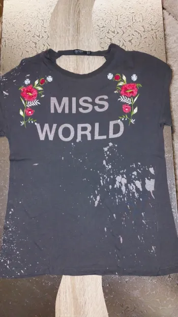 T-shirt long texturisé