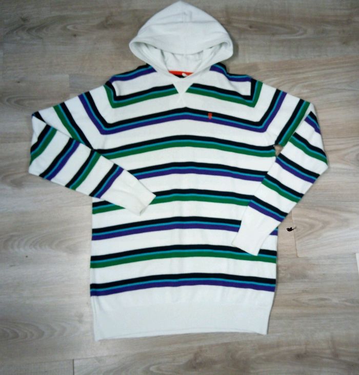 Pull rayé à capuche Here + There 170/176 - photo numéro 5