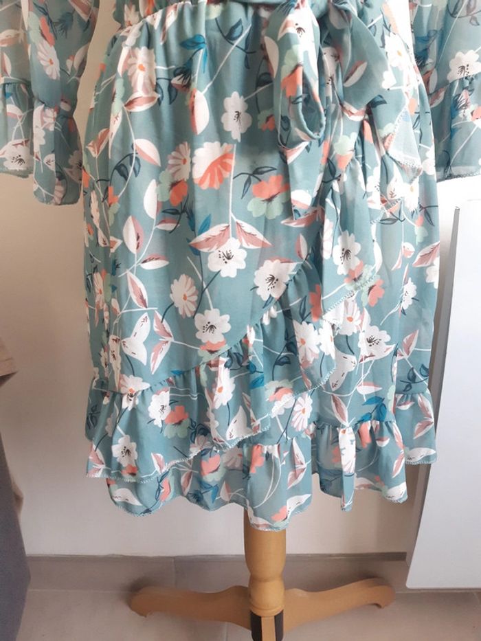 Robe manches longues fleurs - photo numéro 4