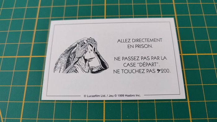 Carte Jedi Allez directement en prison jeu de société Monopoly Star Wars épisode 1 #A81