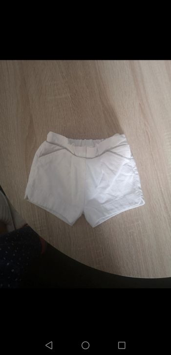 Short blanc bébé obaïbi