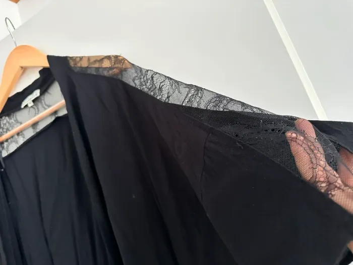 Kimono/ peignoir dentelle noir - photo numéro 5