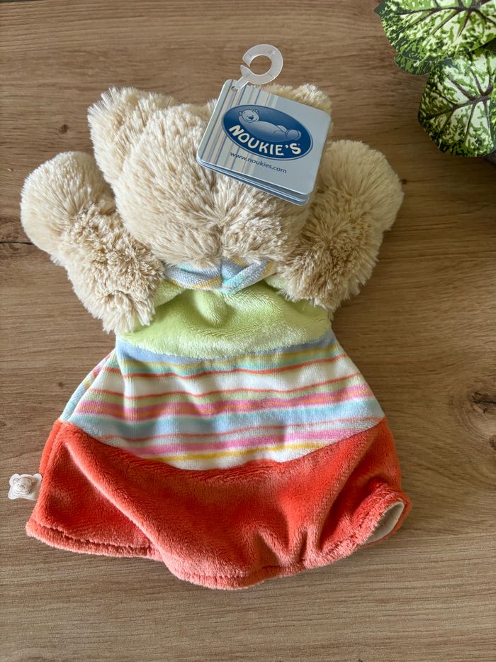 Neuf marionnette doudou chat tifoo orange vert noukies - photo numéro 3