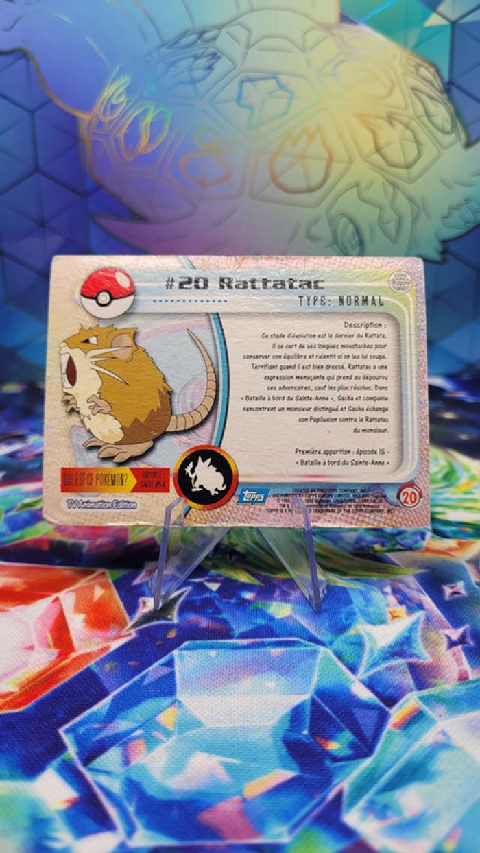 Carte Pokémon Topps n°20 Rattatac Series 1 FR - photo numéro 3