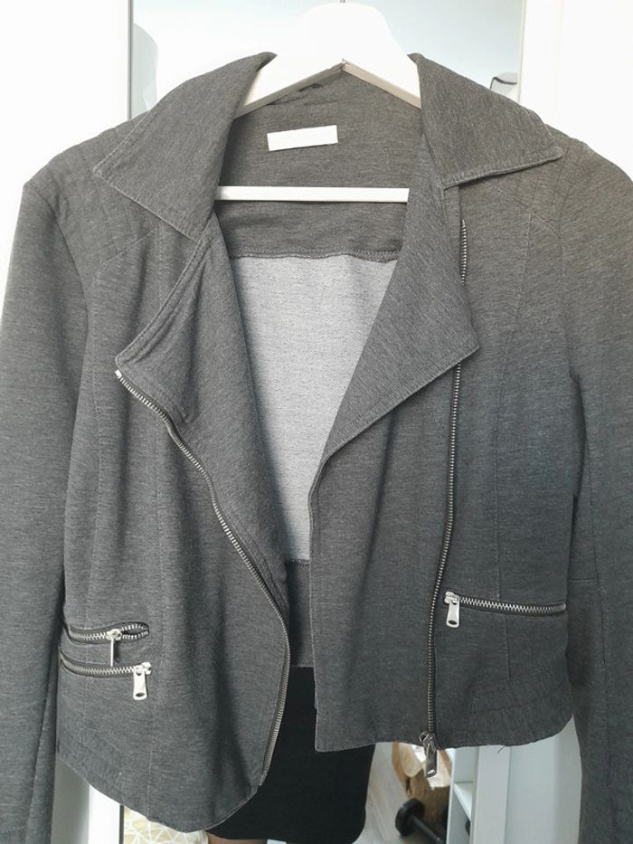 Veste courte matière sweat