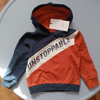 Sweat à capuche coton bio 92cm