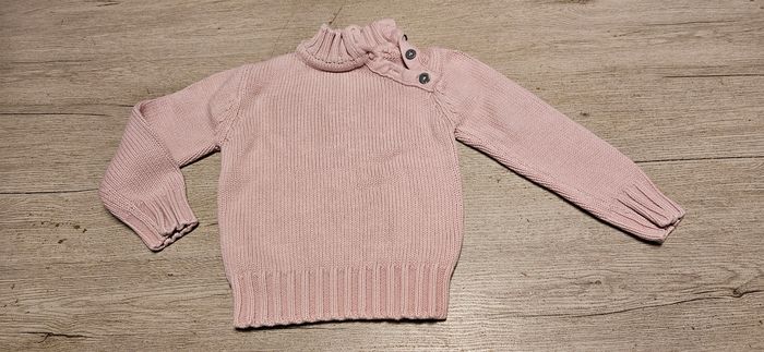 Pull rose clair, manches longues, col montant, LOGG, 5/6ans - photo numéro 4
