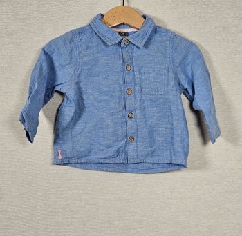 Chemise à manche longue  bleu tape à l'œil 9 mois 71 cm 