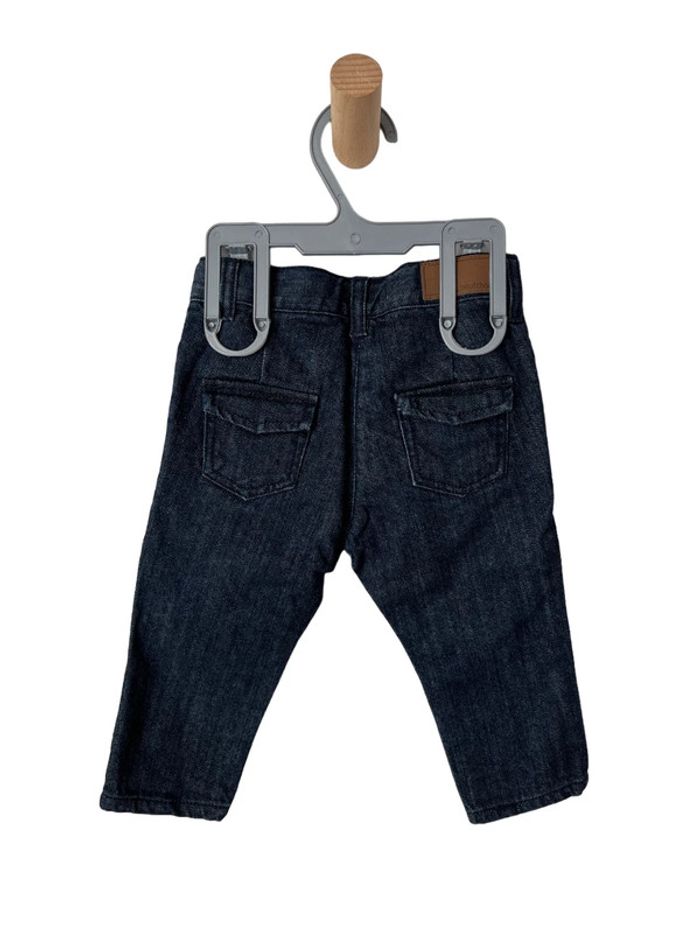 Pantalon bleu denim brut (jean) - Bout'chou 6 mois (67cm) - photo numéro 3