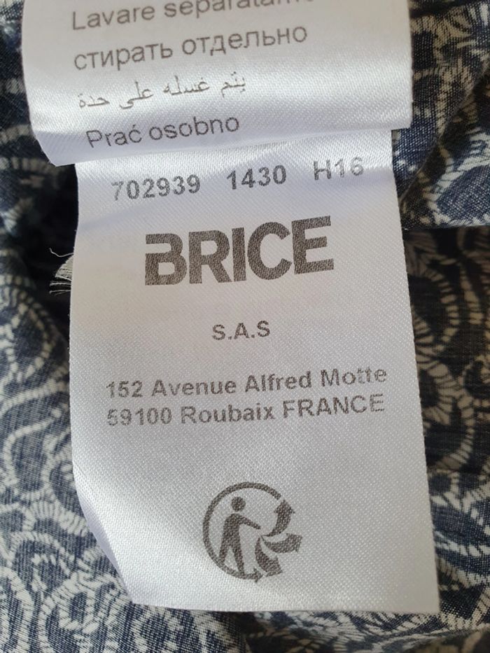 Chemise bleue à motifs easy slim - Brice - Taille M - photo numéro 6