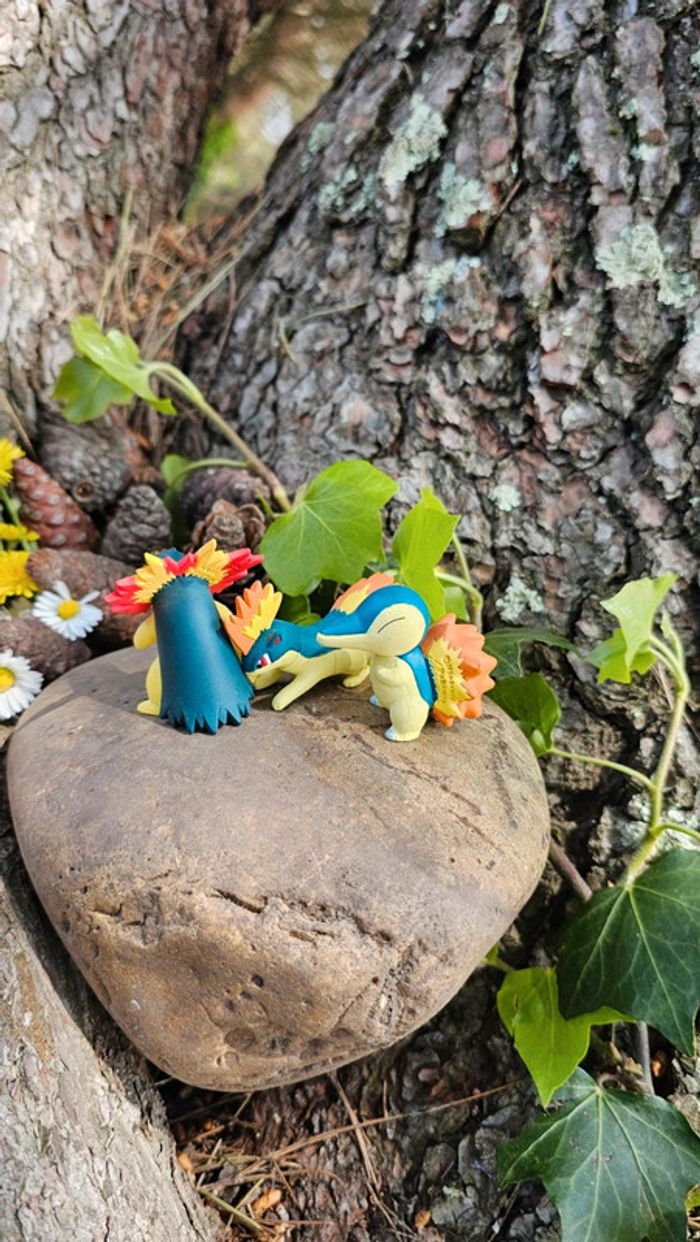 Super figurine Pokemon Nintendo tomy évolution hericendre feurisson typhlosion - photo numéro 5