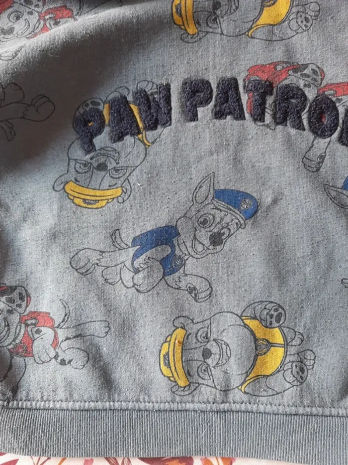 Sweat à capuche pat patrouille 3 ans - photo numéro 2