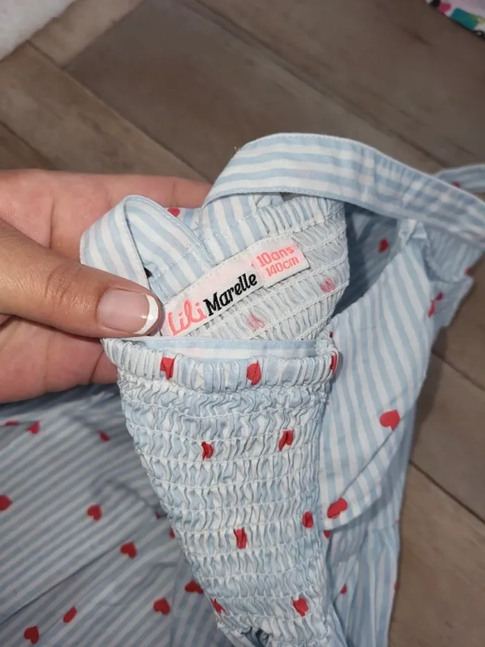 Robe bleu clair coeur - photo numéro 4