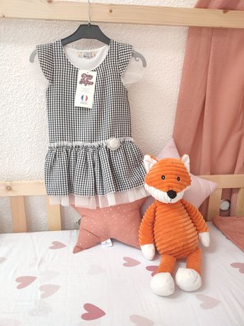 Robe à carreaux - Noir et Blanc - 2 ans - Neuf - P'tit Môme