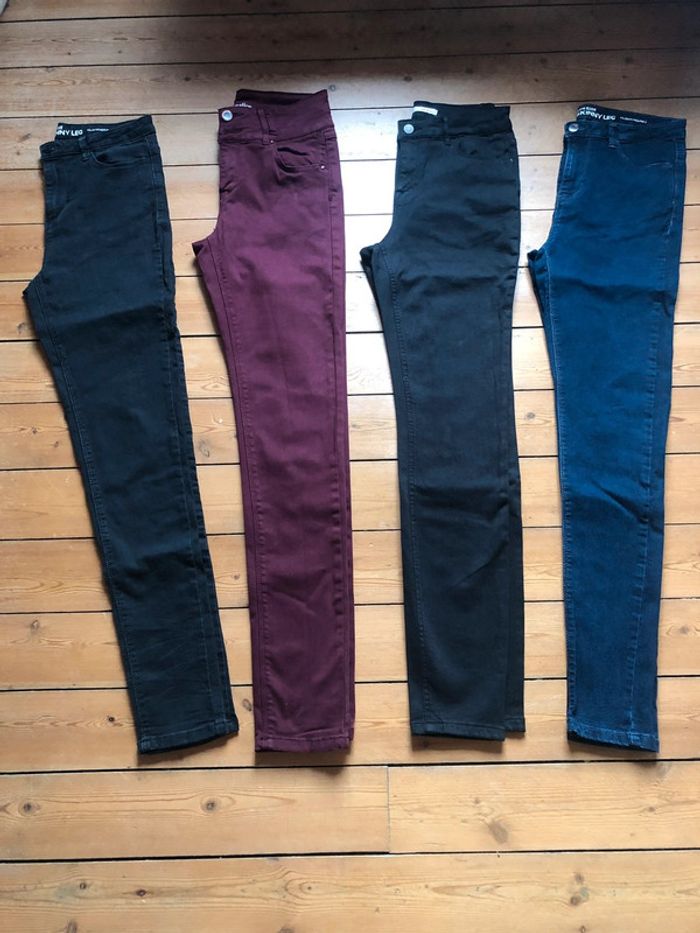 Lot de 4 jeans skinny taille 36