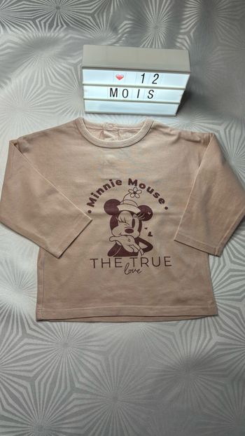 Tee-shirt minnie manches longues 12 mois