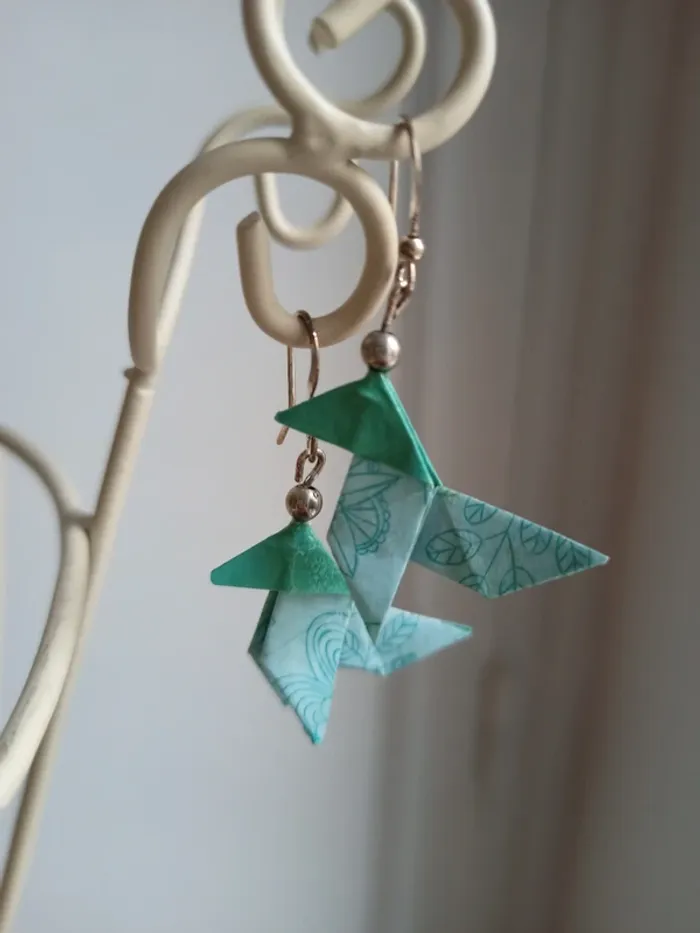 Boucles d'oreilles origami