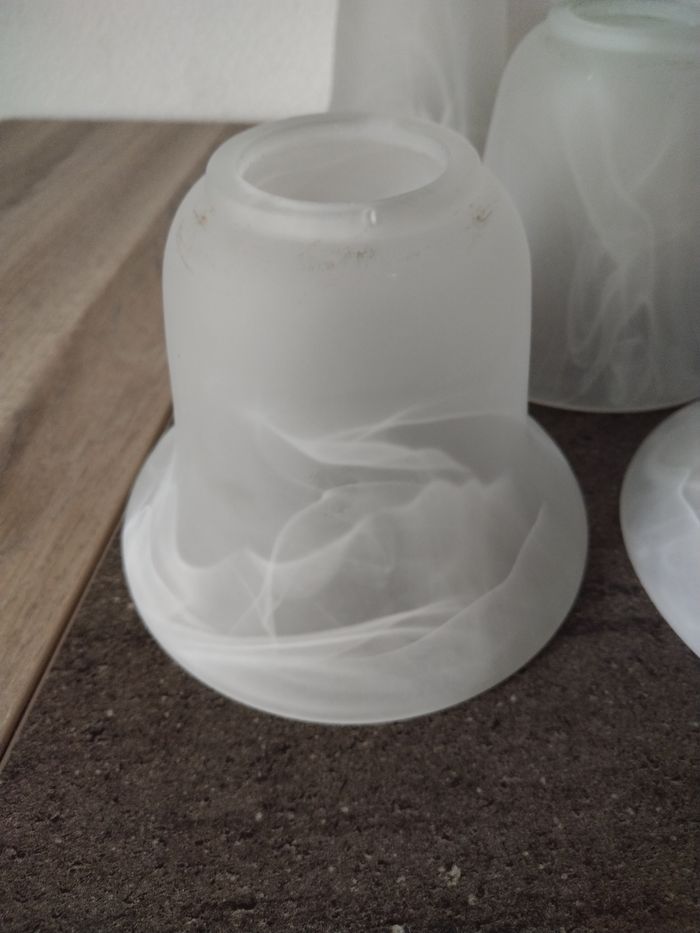 Globes opaques lustre Vintage - photo numéro 2