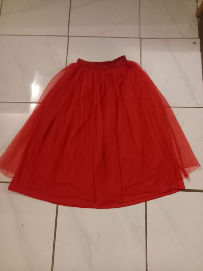 Jupe fille paille taille 7/8 ans marque capfun couleur rouge longueur 58cm - photo numéro 10