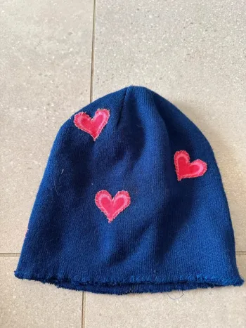 Bonnet navy, bon état, taille unique