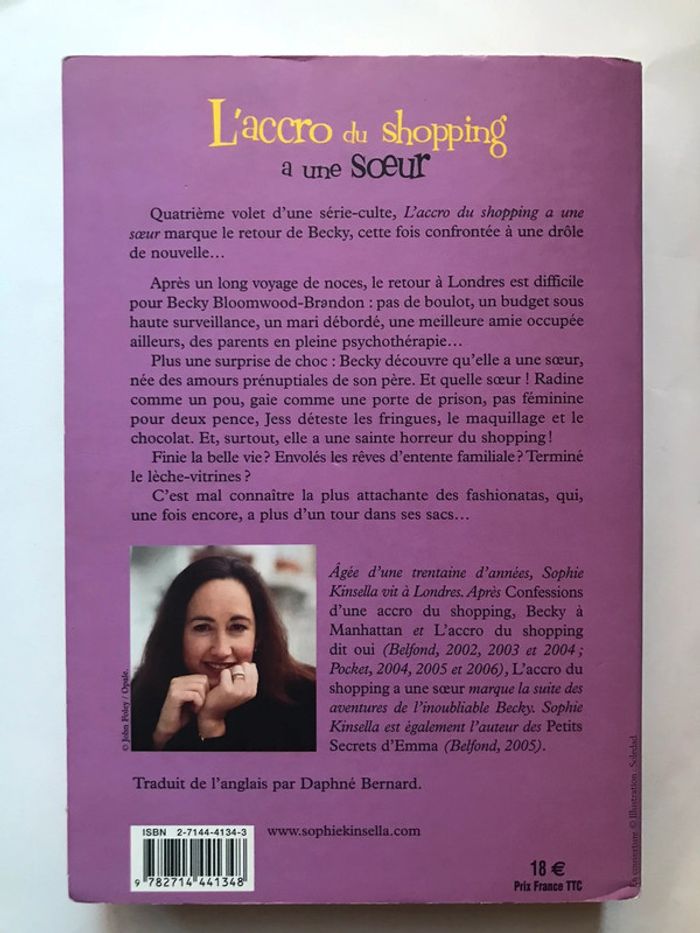 Livre « L’accro du shopping a une sœur » de Sophie Kinsella - photo numéro 3