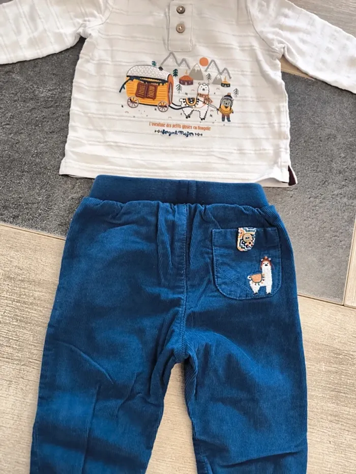 Ensemble 2 pièces garçon 12 mois sergent major - photo numéro 7