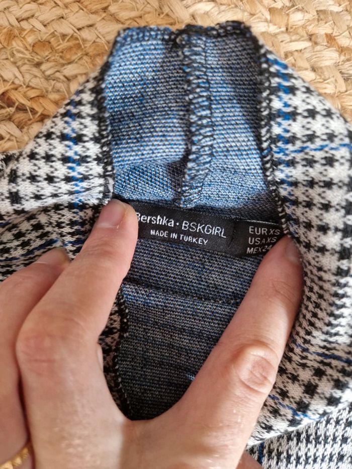 Sous pull fin motif pied de poule Bershka 🪐Taille XS🪐 - photo numéro 3