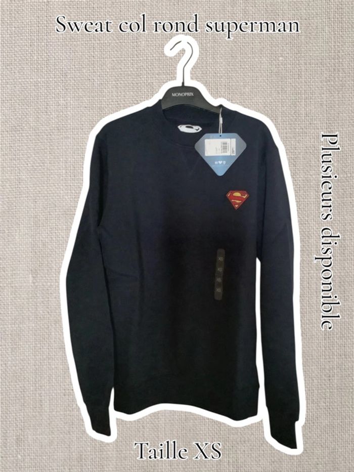 Sweat col rond bleu marine - Superman - de chez Celio - Taille XS - Neuf sous blister