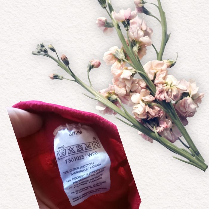 collants bébé fille taille 6 mois rouges à pois blancs - photo numéro 3