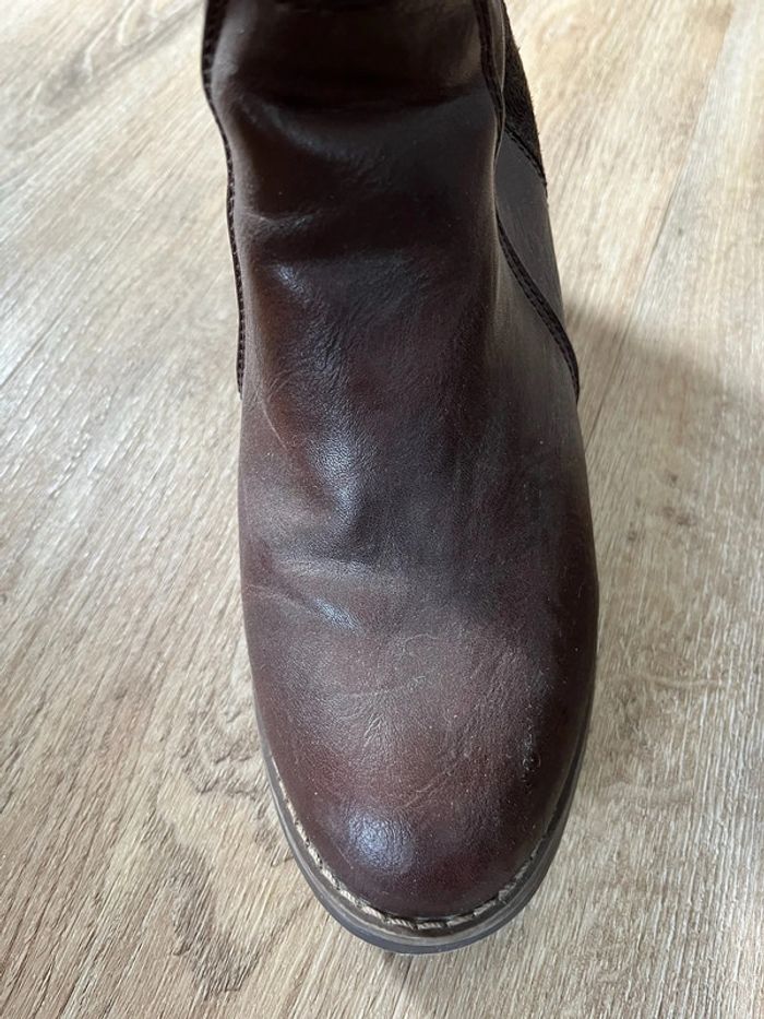 Bottines femme Chaussea My B couleur marron taille 38 bon état - photo numéro 5